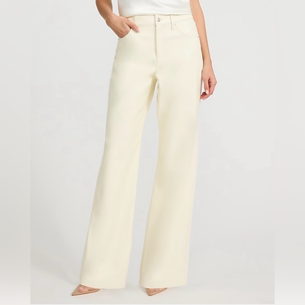 NWT Express High Waisted Faux Leather Wide Leg Pant